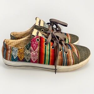 Inkkas Multicolor Peruvian Handmade Colorful Sneakers Aztec Spectrum Men 6 W 8